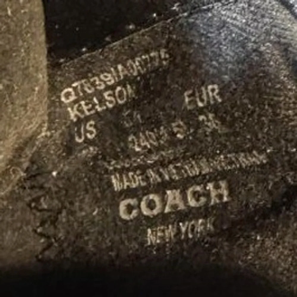 Coach Kelson Signature Jacquard Suede Sneakers Black Women 8 - Picture 6 of 6